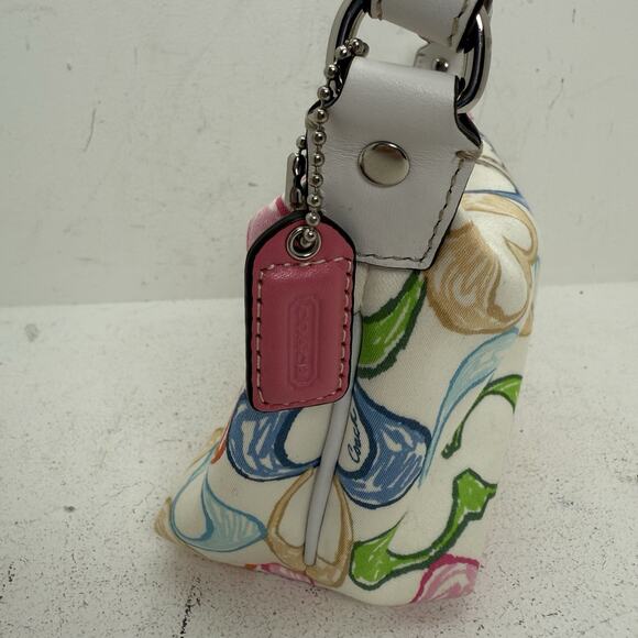 Coach Hamptons Weekend Scribble Top Handle Pouch Mini Bag Y2K Colorful Purse - Picture 7 of 12